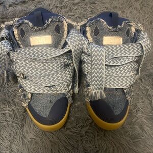 Lanvin Blue and White Sneakers Retro Style